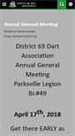 Mobile Screenshot of district69darts.com